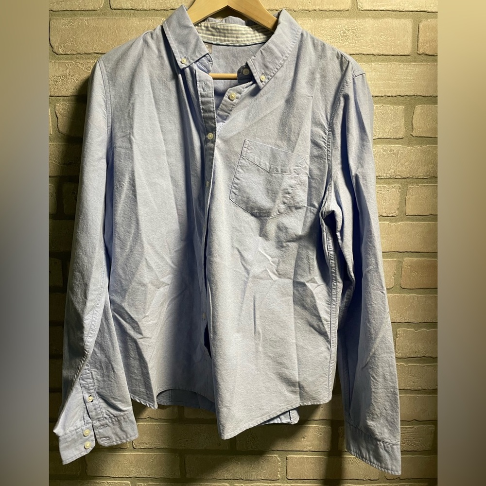 Extra large blue button down